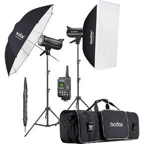 Godox SK400II-V Upgraded 400Ws GN65 Professional Studio Flash Strobe with with LED Modeling Lamp Built-in 2.4G Wireless X System Creative Shooting SK400II Upgrade 110V