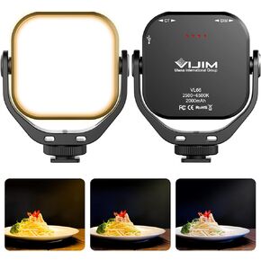 ULANZI VL49 2000 مللي أمبير LED ضوء فيديو مع 3 أحذية باردة، لوحة إضاءة ناعمة قابلة لإعادة الشحن، إضاءة تصوير محمولة لـ DJI OSMO Sony DSLR Canon Camera GoPro Vlogging in Kuwait