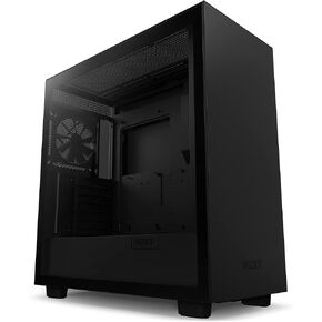NZXT H7 Flow - CM-H71FB-01 - ATX Mid Tower PC Gaming Case - Front I/O USB Type-C Port - Quick-Release Tempered Glass Side Panel - Black in Saudi Arabia
