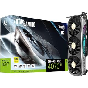 ZOTAC Gaming GeForce RTX 4070 Ti Trinity OC DLSS 3 12GB GDDR6X 192-bit 21 Gbps PCIE 4.0 Gaming Graphics Card, IceStorm 2.0 Advanced Cooling, Spectra 2.0 RGB Lighting, ZT-D40710J-10P in Saudi Arabia