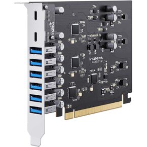 Inateck Power Supply USB PCIe Card Total 16 Gbps Bandwidth, USB 3.2 Gen 2, with 8 USB Ports KU8212 in Kuwait