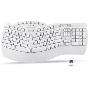 Perixx Periboard-512 Ergonomic Split Keyboard - Natural Ergonomic Design - Black - Bulky Size 19.09"x9.29"x1.73", US English Layout