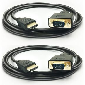 HDMI to VGA Cable, 1080P HDMI Male to VGA Male M/M Video Converter Cord VGA Adapter Compatible with HDMI Desktop, Laptop, DVD to 15 Pin D-SUB VGA HDTV Monitor Projector (10 Feet)