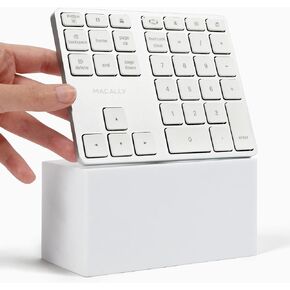 Macally Bluetooth Number Pad for Laptop - Rechargeable Wireless Numeric Keypad - Slim 35 Key Wireless Number Pad for Data Entry, 10 Key Numpad Compatible with Mac, MacBook, iPad, PC Desktop, Windows