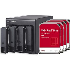 QNAP 2 Bay DAS with 4TB Storage Capacity, USB 3.2 Gen 2 Type-C, Preconfigured RAID 1 WD Red Plus HDD Bundle (TR-002-24W-US) in Kuwait