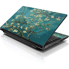 LSS 17 17.3 Inches Laptop Notebook Skin Sticker with 2 Wrist Pads - Reusable Cover Protector Vinyl Sticker Cover Decal Fits 17" - 19" HP Asus Acer Samsung - Red Dragon Pattern