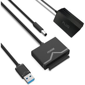 BENFEI SATA to USB 3.0 Cable, USB 3.0 to SATA III Hard Drive Adapter Compatible for 2.5 3.5 Inch HDD/SSD Hard Drive Disk with 12V/2A Power Adapter, Support UASP in Saudi Arabia