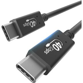 UANTIN USB 4 / Thunderbolt 4 كابل 1FT USB4 40 جيجابت في الثانية كابل بيانات يدعم 100 واط شحن 8K / 5K@60 هرتز فيديو متوافق مع Thunderbolt 3 وUSB Type C لجهاز MacBook Pro Air، Hub، Dock، iPhone 15 Series in Kuwait
