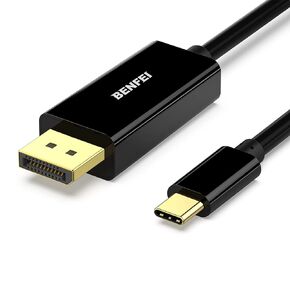 كابل BENFEI USB-C إلى DisplayPort 6 أقدام (4K@60 هرتز 2K@144 هرتز)، كابل USB من النوع C إلى DisplayPort [متوافق مع Thunderbolt 3/4] مع iPhone 15 Pro/Max، MacBook Pro/Air 2023، iPad Pro، iMac، S23، XPS 17 in Kuwait