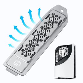 GRAUGEAR Metal Heat Dissipation Cover for PS5 Pro/Slim M.2 SSD Expansion Slot | Fit for M.2 NVMe SSD with Heatsink | New Breathable Cellular Hole | Cooling and Dust Proof | Silver in Kuwait