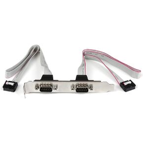 StarTech 16in 2-Port DB9 Serial Male to 10 Pin Slot Plate (PLATE9M2P16) | 2-port DB9 serial port bracket in Saudi Arabia