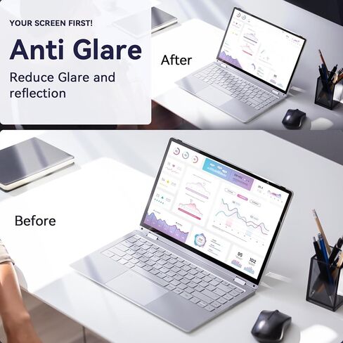 2-Pack 15.6 Inch Anti Blue Light Screen Protector, 15" Laptop Screen Protector Blue Light Blocking with 16:9 Resolution, Reduce Eye Strain Matte anti glare screen protector 15.6 inch in Kuwait