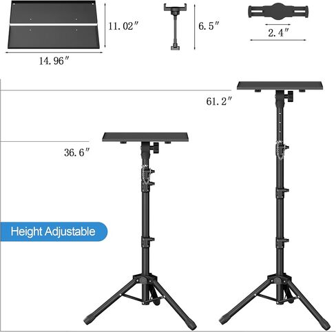 Facilife Projector Stand Tripod - Laptop Tripod Projector Stand Adjustable Height 22 to 47 Inch, Projector Tripod Stand, Tripod for Porjector, Projector Stand for Outdoor Movies in Kuwait