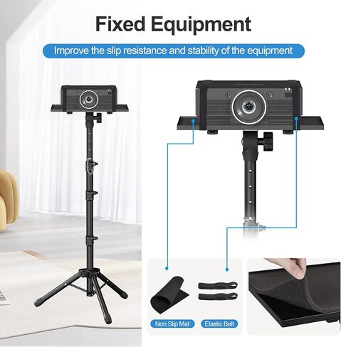 Facilife Projector Stand Tripod - Laptop Tripod Projector Stand Adjustable Height 22 to 47 Inch, Projector Tripod Stand, Tripod for Porjector, Projector Stand for Outdoor Movies in Kuwait