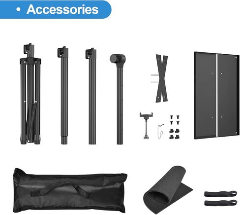 Facilife Projector Stand Tripod - Laptop Tripod Projector Stand Adjustable Height 22 to 47 Inch, Projector Tripod Stand, Tripod for Porjector, Projector Stand for Outdoor Movies in Kuwait