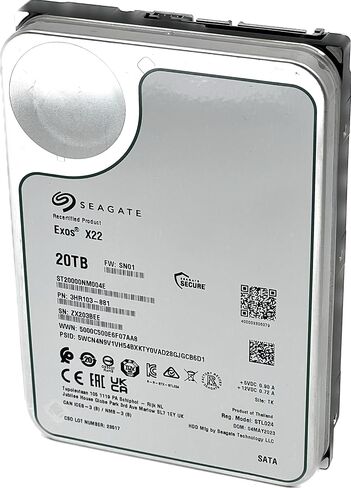 Seagate Exos X22 20TB SATA 6Gb/s 7200RPM 3.5-inch Enterprise HDD - ST20000NM004E (Renewed) in Saudi Arabia