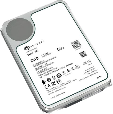 Seagate Exos X22 20TB SATA 6Gb/s 7200RPM 3.5-inch Enterprise HDD - ST20000NM004E (Renewed) in Saudi Arabia