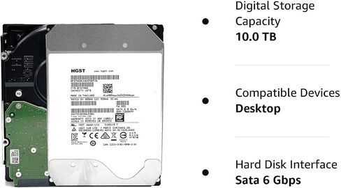 HGST WD Ultrastar DC HC510 10TB 7200RPM SATA 6Gb/s 3.5" SED Hard Drive - HUH721010ALE601 (0F27605) (Renewed) in Saudi Arabia