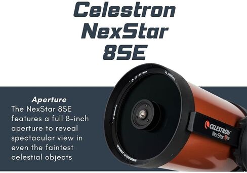 حزمة التلسكوب المحوسب Celestron NexStar 8SE Schmidt-Cassegrain مع عدسة التلسكوب/مجموعة ملحقات الفلتر (عنصران) in Saudi Arabia