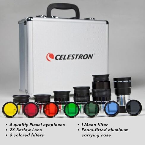 حزمة التلسكوب المحوسب Celestron NexStar 8SE Schmidt-Cassegrain مع عدسة التلسكوب/مجموعة ملحقات الفلتر (عنصران) in Saudi Arabia