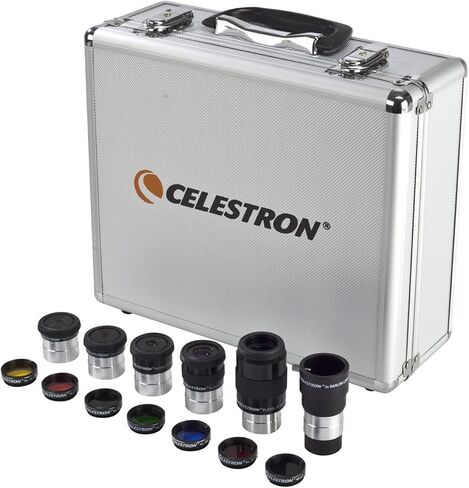 حزمة التلسكوب المحوسب Celestron NexStar 8SE Schmidt-Cassegrain مع عدسة التلسكوب/مجموعة ملحقات الفلتر (عنصران) in Saudi Arabia