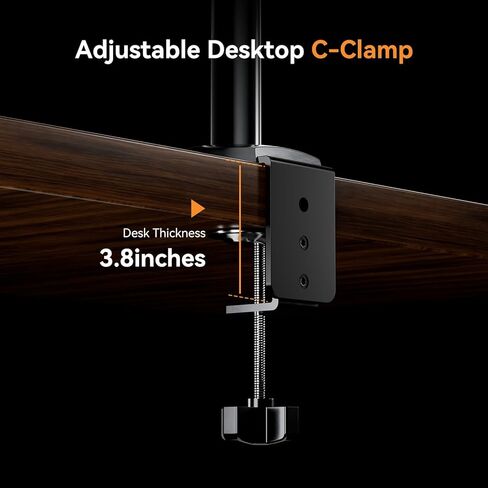 Elikliv AM02 حامل ذراع المجهر مع ضوء حلقة، حامل مجهر مرن، حامل مكتب ميكروفون عالي التحمل مع إدارة الكابلات، حامل ذراع لمجهر اللحام EM4K EDM601 EDM201 EDM9 in Kuwait