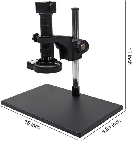 HDMI Industrial Microscope CCD Camera Kit for Industry Lab PCB USB Output + 180X C-Mount Lens + Big Stereo Stand + LED Ring Light in Kuwait