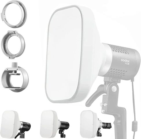 Godox ML-CS1625 Collapsible Softbox Diffusion Dome Flash Diffuser Modifier with 3 Adapters for godox V1 AD100PRO AD200PRO V860III V860II V850II TT685II TT685 TT600 TT560II TT520II TT660S AD300PRO in Saudi Arabia