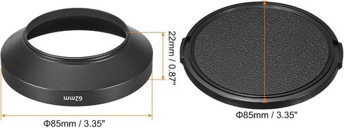 PATIKIL 82mm Lens Hood, Wide Angle Matte Surface Anti-Reflective Inside Hood with Cap and Cleaning Cloth for Camera Lens, Black for Nikon, for Fujifilm, for Pentax, for Leica in Saudi Arabia