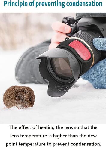 LOSHARP USB Lens Heater Warmer for Camera Lens and Observation Mirror, Dew Heater for Heating and Defogging in Extremely Cold Environment, Base Version Without Control Switch in Saudi Arabia