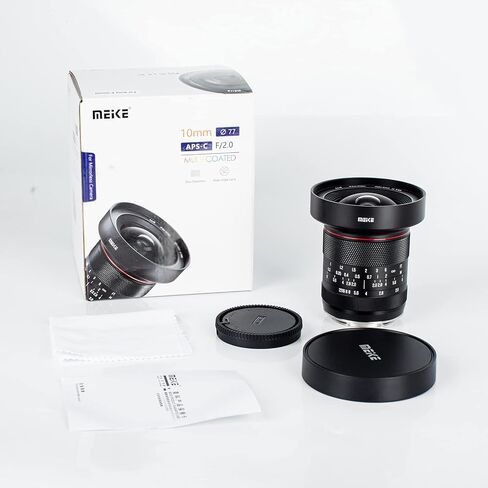 Meike 10mm F2.0 Large Aperture Wide Angle Lens Manual Focus APS-C Lens Compatible with Fujifilm X Mount Mirrorless Cameras X-Pro2 X-E3 X-T1 X-T2 X-T3 X-T4 X-T10 X-T20 X-A2 X-E2 X-T100 X-T200 X-E1 in Saudi Arabia