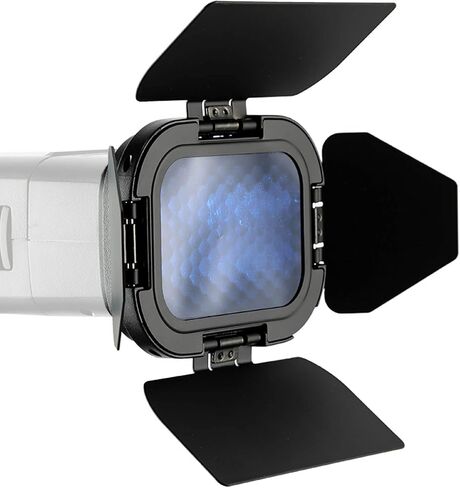Godox BD-07 Barn Door Flash Light Modifier for Godox AD200Pro AD200 Pocket Flash, Lighting Barn Doors with Detachable Honeycomb Grid and 4 Color Filters in Saudi Arabia