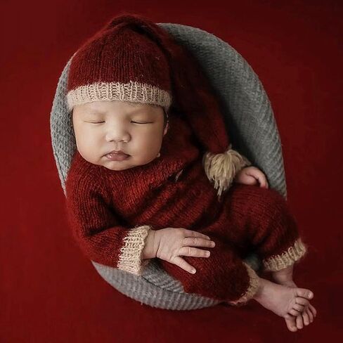 M&G House Newborn Photography Props Baby Photoshoot Props Christmas Outfit Xmas Costume Romper Baby Photo Prop Christmas Gift in Kuwait