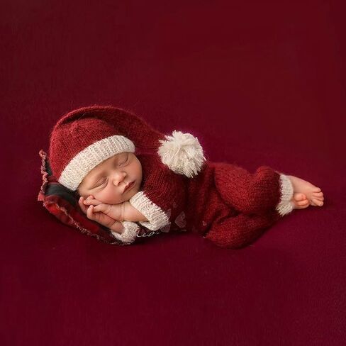 M&G House Newborn Photography Props Baby Photoshoot Props Christmas Outfit Xmas Costume Romper Baby Photo Prop Christmas Gift in Kuwait