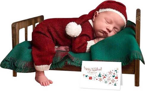 M&G House Newborn Photography Props Baby Photoshoot Props Christmas Outfit Xmas Costume Romper Baby Photo Prop Christmas Gift in Kuwait