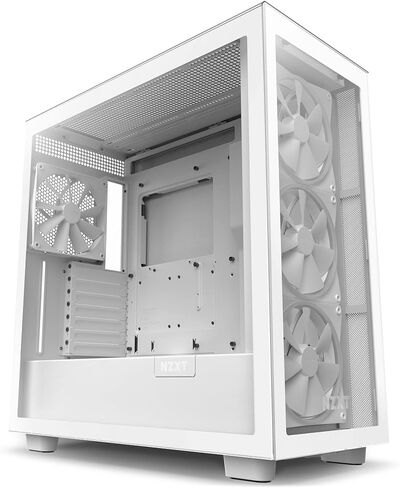 NZXT H7 Flow - CM-H71FB-01 - ATX Mid Tower PC Gaming Case - Front I/O USB Type-C Port - Quick-Release Tempered Glass Side Panel - Black in Saudi Arabia