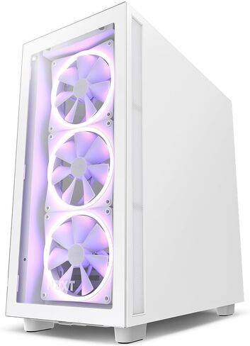 NZXT H7 Flow - CM-H71FB-01 - ATX Mid Tower PC Gaming Case - Front I/O USB Type-C Port - Quick-Release Tempered Glass Side Panel - Black in Saudi Arabia