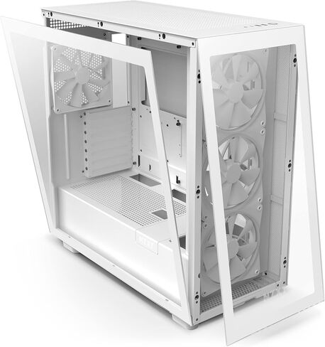 NZXT H7 Flow - CM-H71FB-01 - ATX Mid Tower PC Gaming Case - Front I/O USB Type-C Port - Quick-Release Tempered Glass Side Panel - Black in Saudi Arabia