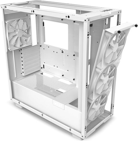 NZXT H7 Flow - CM-H71FB-01 - ATX Mid Tower PC Gaming Case - Front I/O USB Type-C Port - Quick-Release Tempered Glass Side Panel - Black in Saudi Arabia