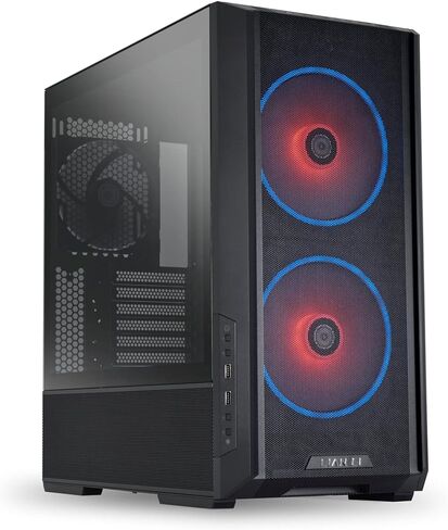 LIAN LI LANCOOL 207 Compact ATX RGB Gaming Computer Case, Black in Saudi Arabia
