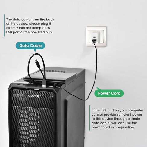 ROOFULL External CD DVD Drive USB 3.0 & USB-C, Portable CD DVD ROM +/-RW Optical Disc Drive Player Reader Writer Burner for Apple Mac MacBook Pro/Air, iMac, Laptop Computer Windows 11/10/8/7, White in Kuwait