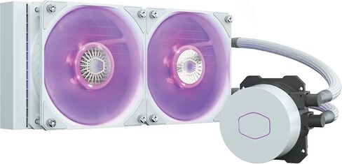 CoolerMaster MasterLiquid ML360L ARGB V2 White Close-Loop AIO CPU Liquid Cooler, Dual Chamber Pump, 360mm Radiator, SickleFlow 120 PWM ARGB, AMD Ryzen AM5/AM4, Intel LGA1700/1200 (MLW-D36M-A18PW-RW) in Saudi Arabia