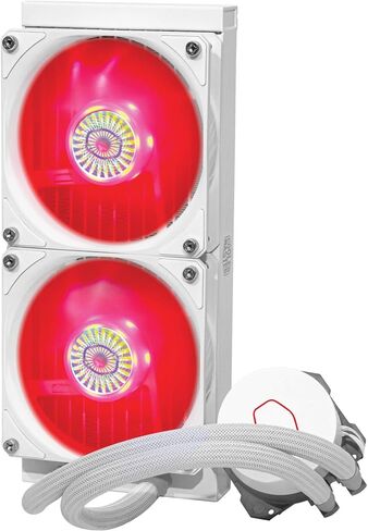 CoolerMaster MasterLiquid ML360L ARGB V2 White Close-Loop AIO CPU Liquid Cooler, Dual Chamber Pump, 360mm Radiator, SickleFlow 120 PWM ARGB, AMD Ryzen AM5/AM4, Intel LGA1700/1200 (MLW-D36M-A18PW-RW) in Saudi Arabia