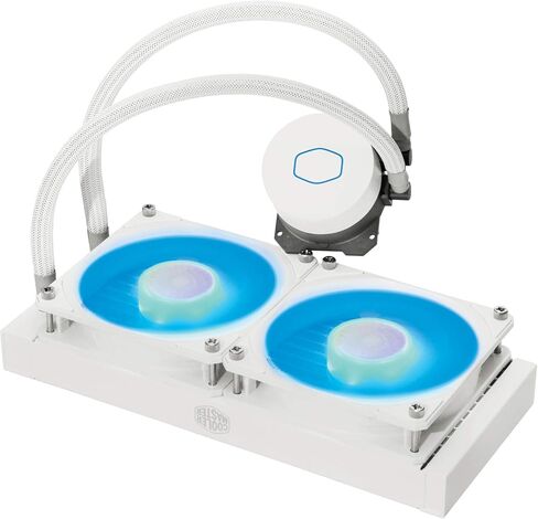 CoolerMaster MasterLiquid ML360L ARGB V2 White Close-Loop AIO CPU Liquid Cooler, Dual Chamber Pump, 360mm Radiator, SickleFlow 120 PWM ARGB, AMD Ryzen AM5/AM4, Intel LGA1700/1200 (MLW-D36M-A18PW-RW) in Saudi Arabia