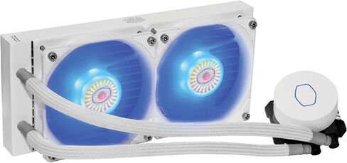 CoolerMaster MasterLiquid ML360L ARGB V2 White Close-Loop AIO CPU Liquid Cooler, Dual Chamber Pump, 360mm Radiator, SickleFlow 120 PWM ARGB, AMD Ryzen AM5/AM4, Intel LGA1700/1200 (MLW-D36M-A18PW-RW) in Saudi Arabia