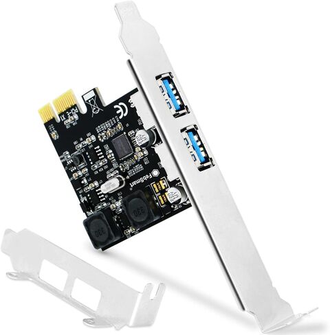 بطاقة توسيع FengSmart بمنفذين فائق السرعة 5 جيجابت في الثانية USB 3.0 PCI Express لأجهزة الكمبيوتر المكتبية التي تعمل بنظام Windows وMAC OS X وLinux، تقنية مدمجة ذاتية التشغيل، لا تحتاج إلى مصدر طاقة إضافي (FS-U2S-Pro) in Kuwait