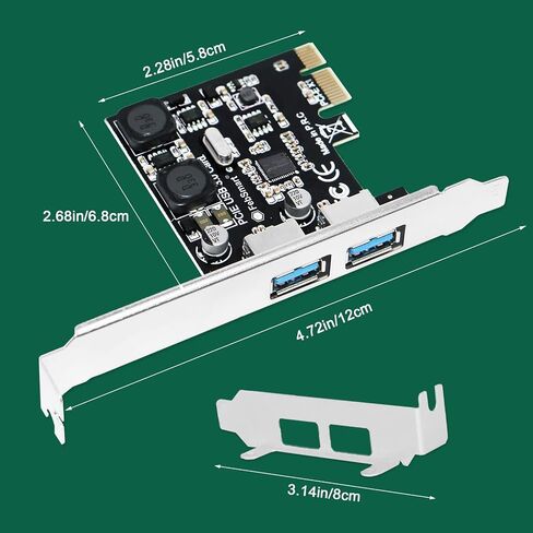 بطاقة توسيع FengSmart بمنفذين فائق السرعة 5 جيجابت في الثانية USB 3.0 PCI Express لأجهزة الكمبيوتر المكتبية التي تعمل بنظام Windows وMAC OS X وLinux، تقنية مدمجة ذاتية التشغيل، لا تحتاج إلى مصدر طاقة إضافي (FS-U2S-Pro) in Kuwait