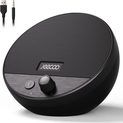Jeecoo A10 Wired USB Laptop Speakers Bluetooth Computer Speakers (Single) - Small & Portable, 10W Enhanced Bass Sound, Easy-Access Volume Knob - with 3.5mm AUX for PC Desktop Monitor Mobile Devices in Kuwait