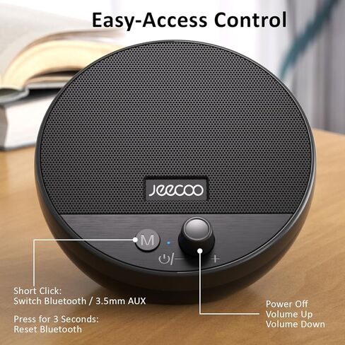 Jeecoo A10 Wired USB Laptop Speakers Bluetooth Computer Speakers (Single) - Small & Portable, 10W Enhanced Bass Sound, Easy-Access Volume Knob - with 3.5mm AUX for PC Desktop Monitor Mobile Devices in Kuwait