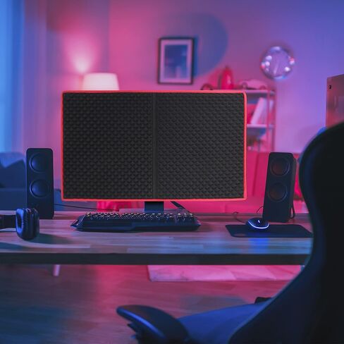 Premium Gaming Monitor Cover | 27 Inch | Dust, Water & Cat Resistant Red & Black Monitor Covers for Desktops Gaming PC Computer Monitor Dust Cover Decor Size 27" in Kuwait